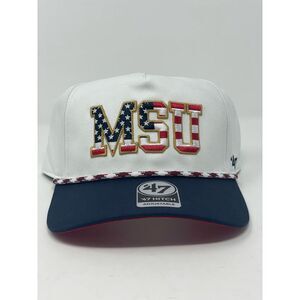 '47 Men's Michigan‎ State Spartans White Flag Script Hitch Adjustable Hat